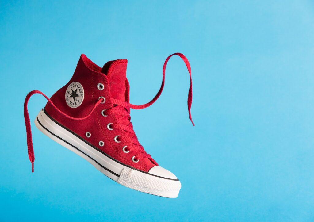 red converse all star high top sneaker